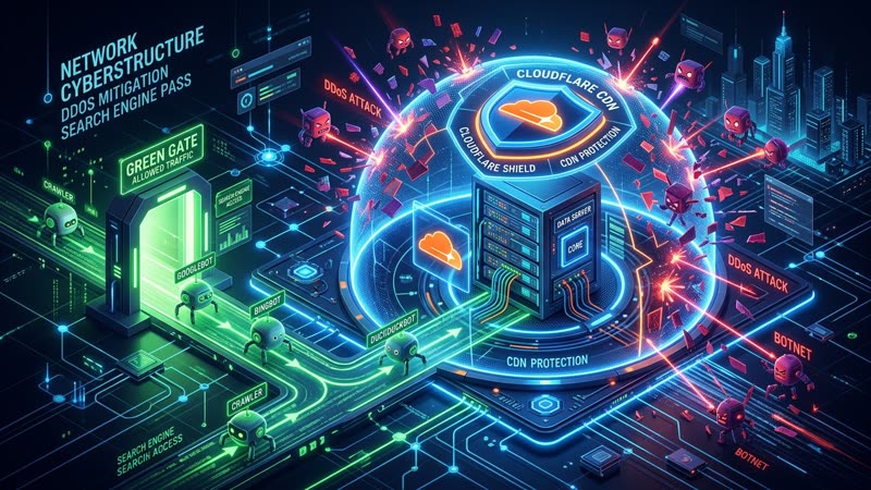 网站套了 Cloudflare 防 CC，百度收录却彻底归零？排查 Bot Fight Mode 误杀蜘蛛、WAF 规则放行与假爬虫穿透我踩过的几个坑